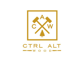 ctrl alt wood logo design by usef44