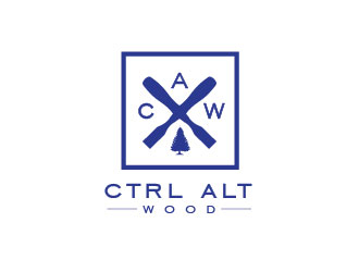 ctrl alt wood logo design by usef44