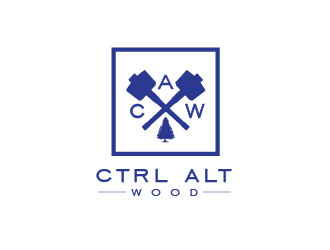 ctrl alt wood logo design by usef44