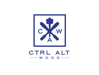 ctrl alt wood logo design by usef44