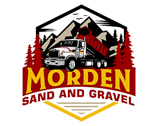 Morden Sand and Gravel  logo design by scriotx