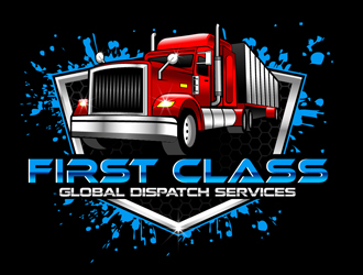 First Class Global Dispatch Services  logo design by DreamLogoDesign