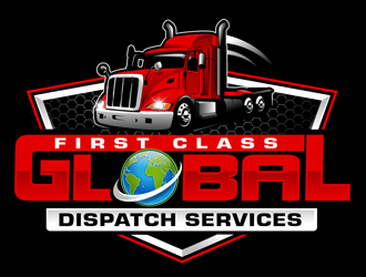 First Class Global Dispatch Services  logo design by DreamLogoDesign