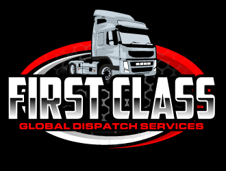 First Class Global Dispatch Services  logo design by ElonStark