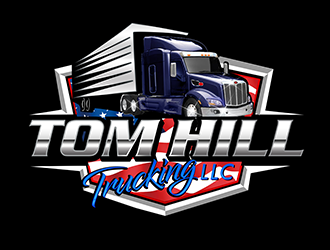 TOM HILL TRUCKING  LLC logo design by 3Dlogos