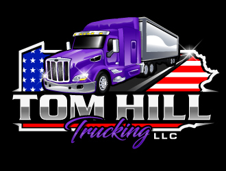 TOM HILL TRUCKING  LLC logo design by LucidSketch