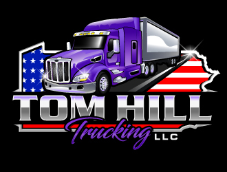 TOM HILL TRUCKING  LLC logo design by LucidSketch