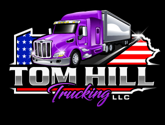 TOM HILL TRUCKING  LLC logo design by LucidSketch