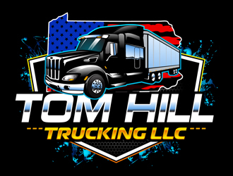 TOM HILL TRUCKING  LLC logo design by DreamLogoDesign