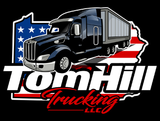 TOM HILL TRUCKING  LLC logo design by DreamLogoDesign