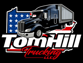 TOM HILL TRUCKING  LLC logo design by DreamLogoDesign