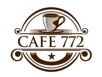 Cafe 772 logo design by ElonStark