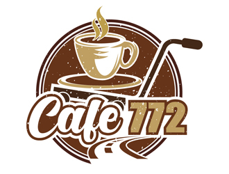 Cafe 772 logo design by DreamLogoDesign