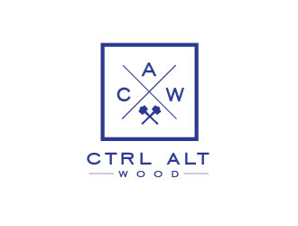 ctrl alt wood logo design by usef44