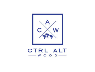 ctrl alt wood logo design by usef44