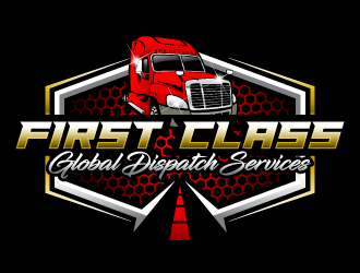 First Class Global Dispatch Services  logo design by PRN123