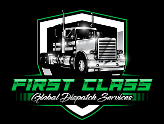 First Class Global Dispatch Services  logo design by PRN123