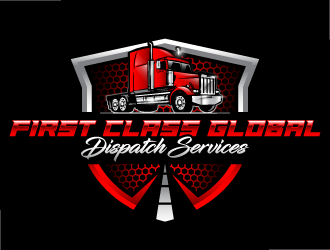 First Class Global Dispatch Services  logo design by PRN123