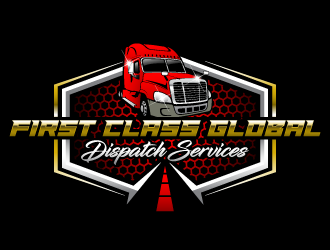 First Class Global Dispatch Services  logo design by PRN123