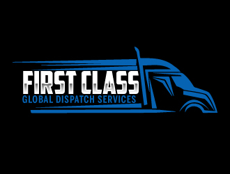 First Class Global Dispatch Services  logo design by ElonStark