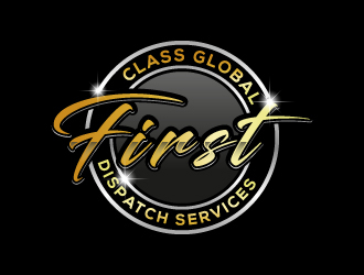 First Class Global Dispatch Services  logo design by Suvendu