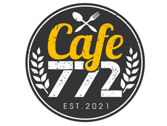 Cafe 772 logo design by DreamLogoDesign