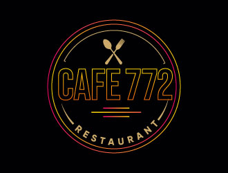 Cafe 772 logo design by Erasedink