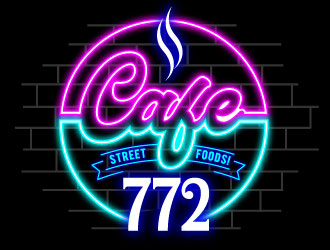 Cafe 772 logo design by REDCROW