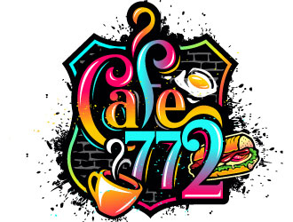 Cafe 772 logo design by REDCROW