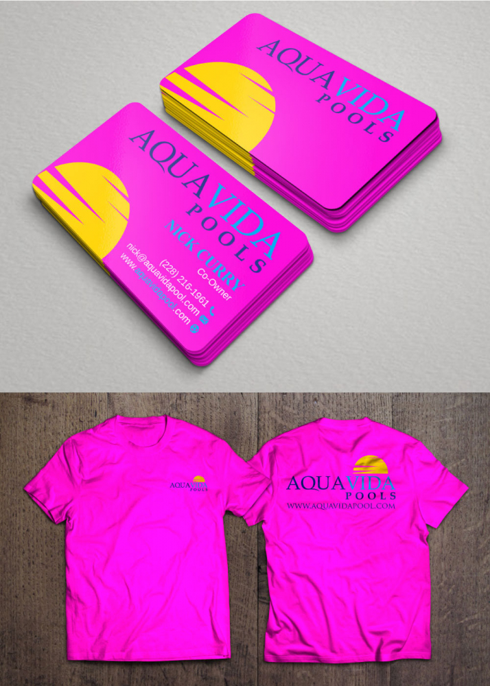 AquaVida Pools logo design by Boomstudioz