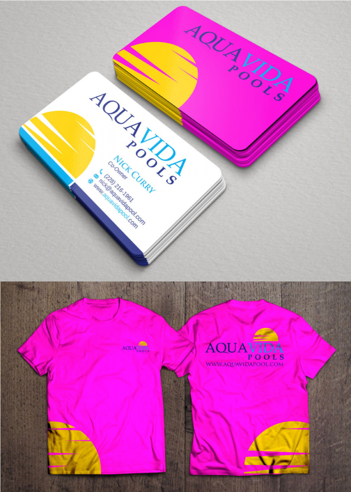 AquaVida Pools logo design by Boomstudioz