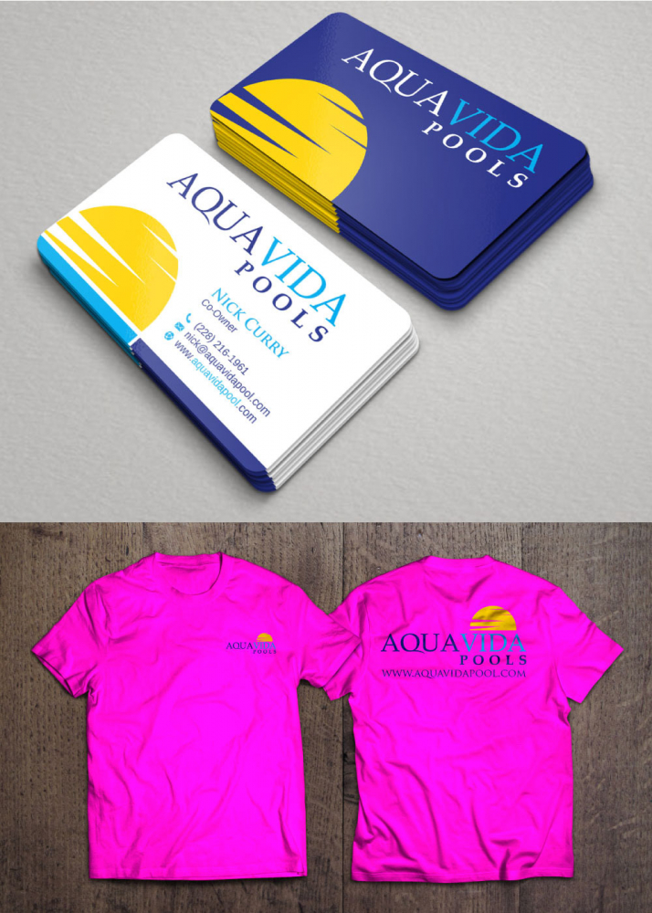 AquaVida Pools logo design by Boomstudioz