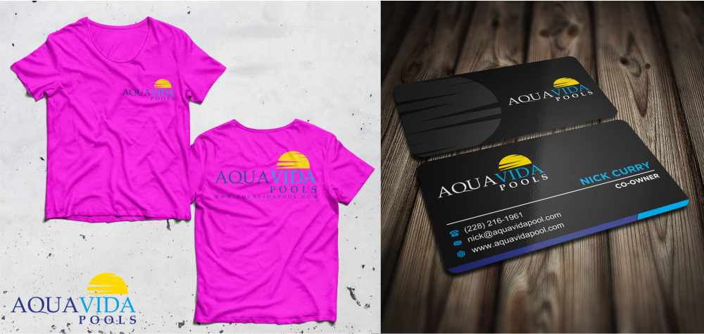 AquaVida Pools logo design by imagine