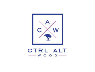 ctrl alt wood logo design by usef44