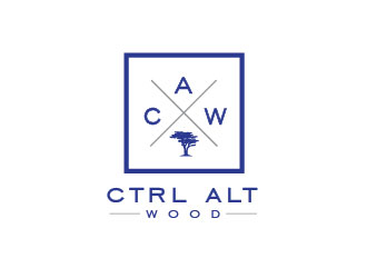 ctrl alt wood logo design by usef44