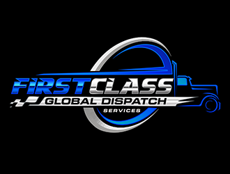 First Class Global Dispatch Services  logo design by 3Dlogos