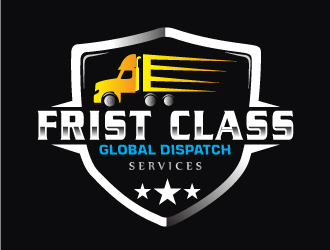 First Class Global Dispatch Services  logo design by LogoQueen