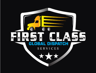 First Class Global Dispatch Services  logo design by LogoQueen