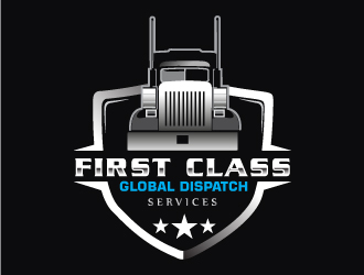 First Class Global Dispatch Services  logo design by LogoQueen