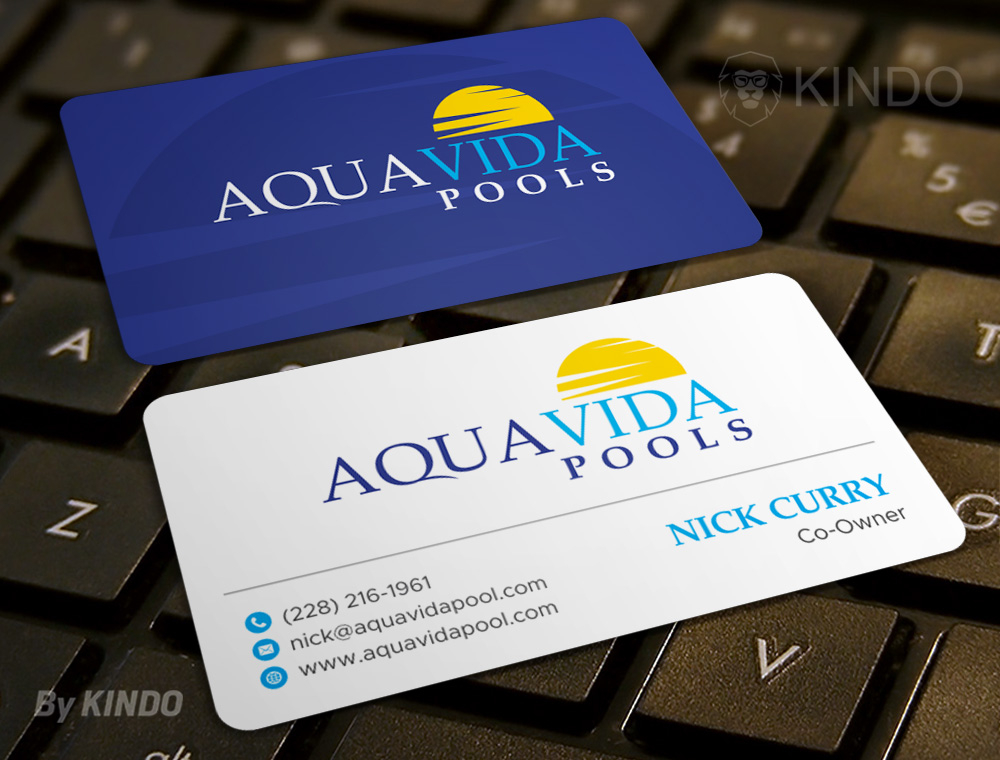 AquaVida Pools logo design by Kindo