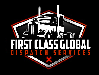 First Class Global Dispatch Services  logo design by ElonStark