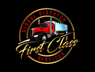 First Class Global Dispatch Services  logo design by daywalker