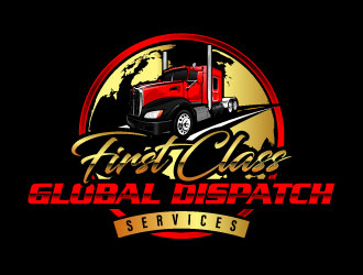 First Class Global Dispatch Services  logo design by daywalker