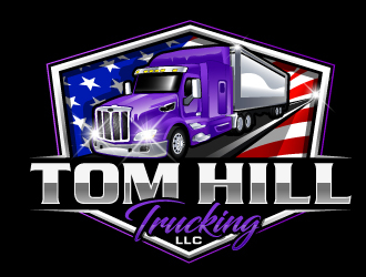 TOM HILL TRUCKING  LLC logo design by LucidSketch