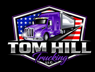 TOM HILL TRUCKING  LLC logo design by LucidSketch