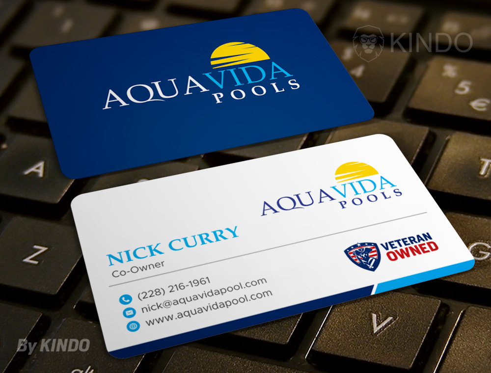 AquaVida Pools logo design by Kindo