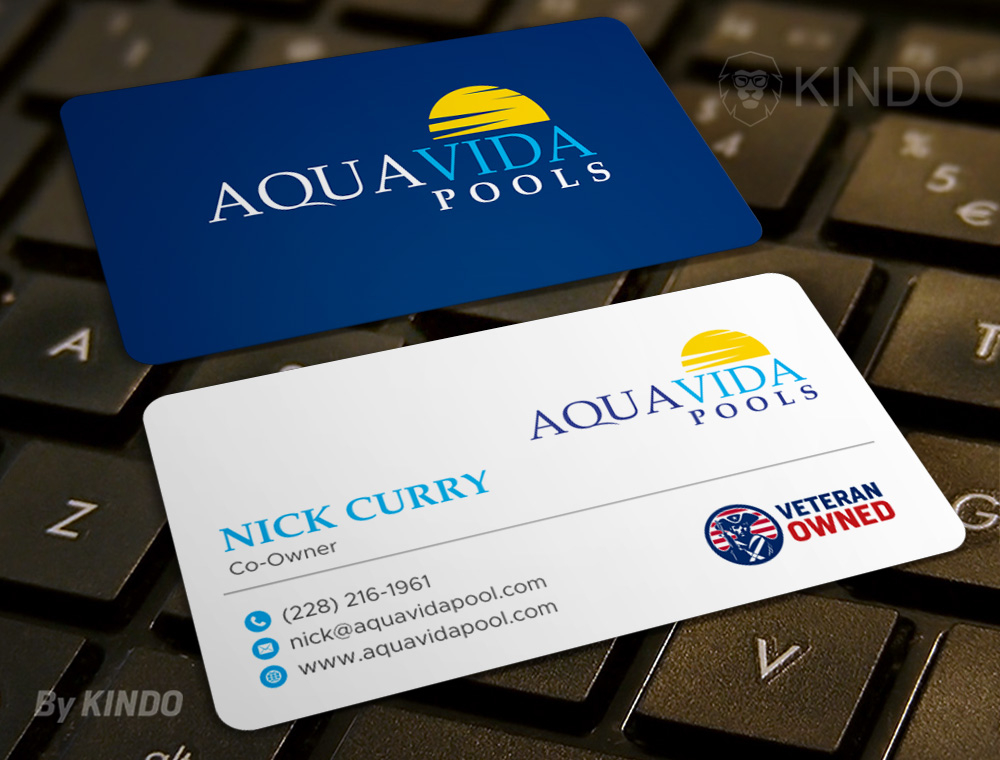 AquaVida Pools logo design by Kindo