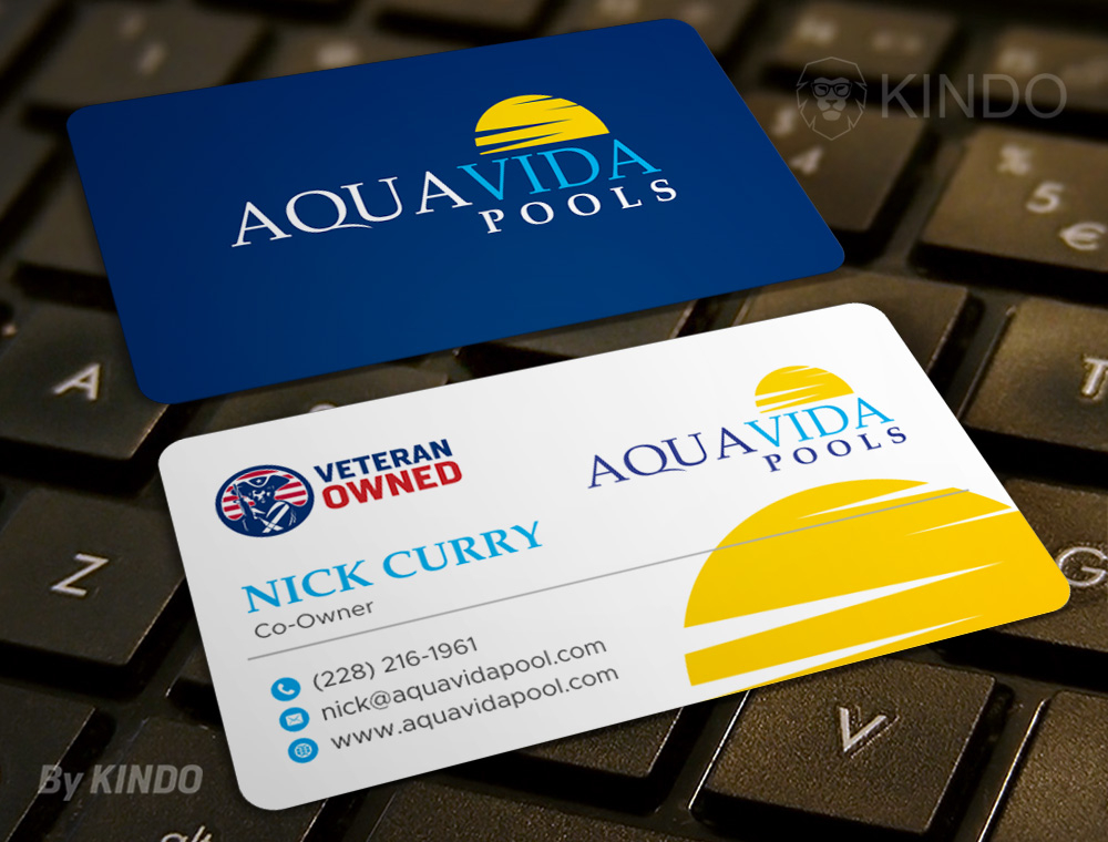 AquaVida Pools logo design by Kindo