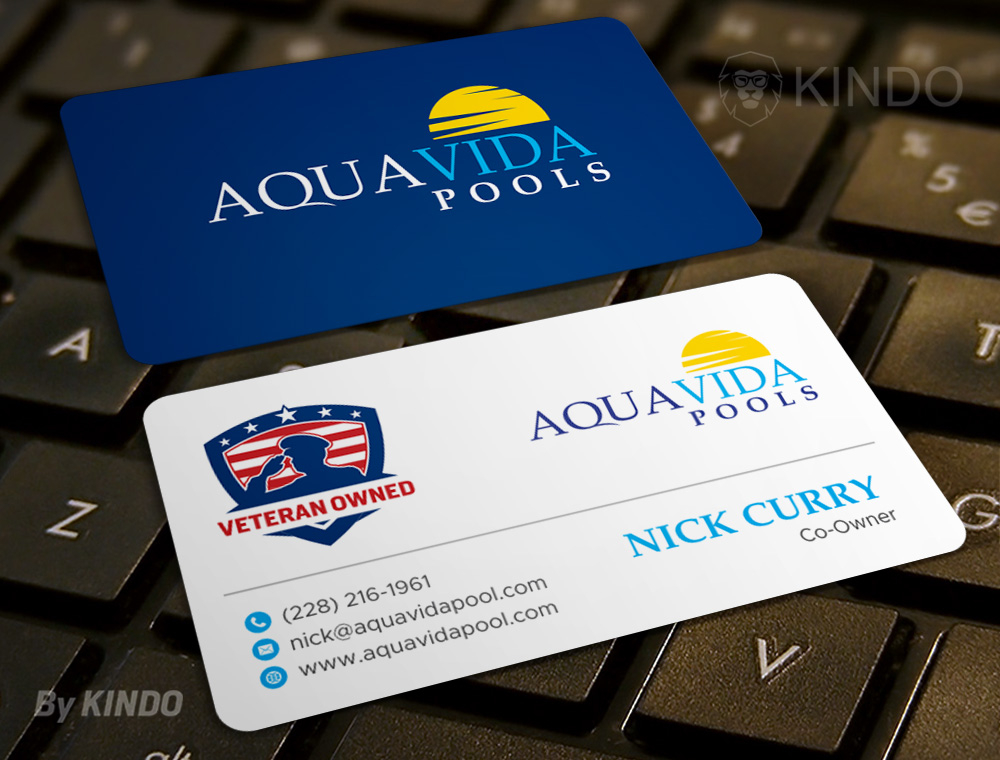 AquaVida Pools logo design by Kindo