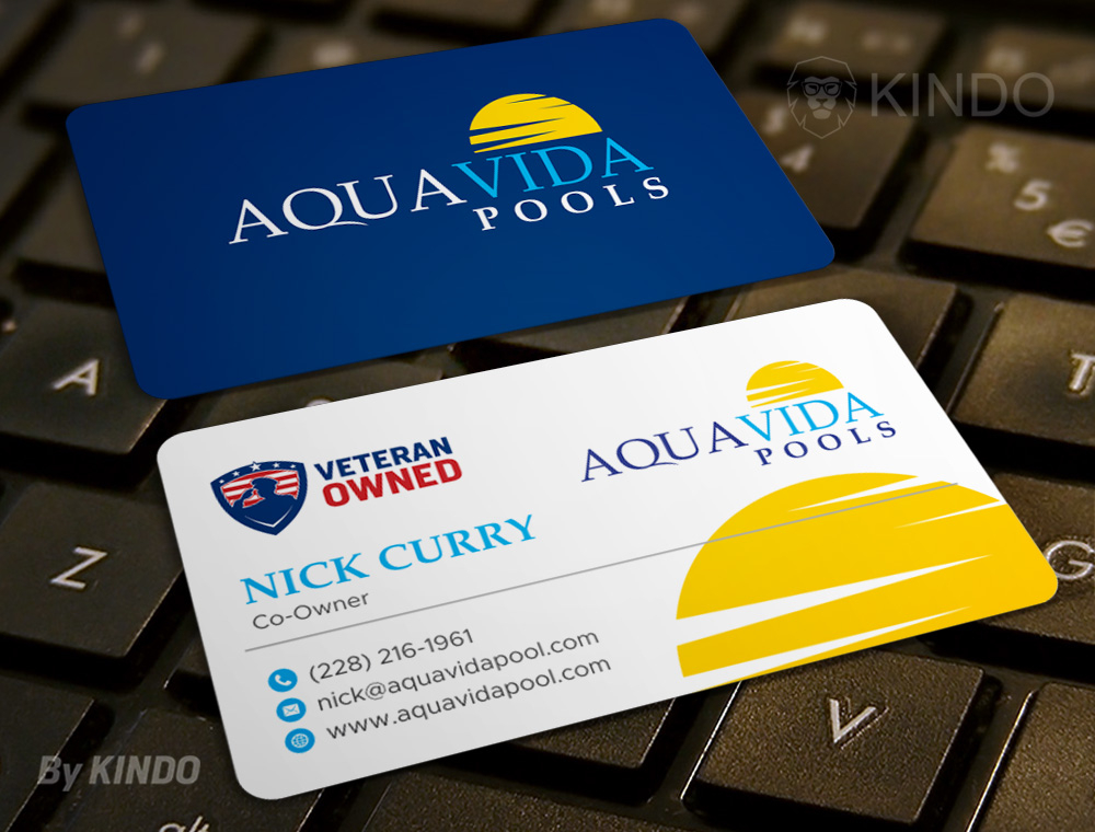 AquaVida Pools logo design by Kindo